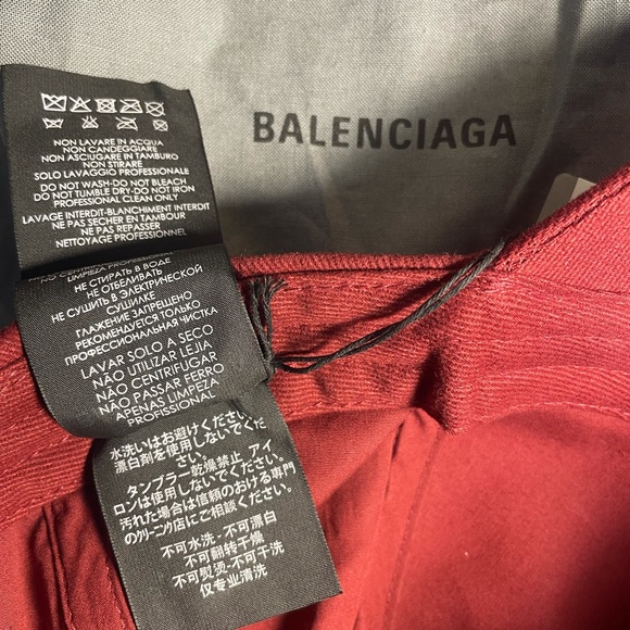 Balenciaga Logo Visor Cap Hat Bordeaux Black - Picture 5 of 6